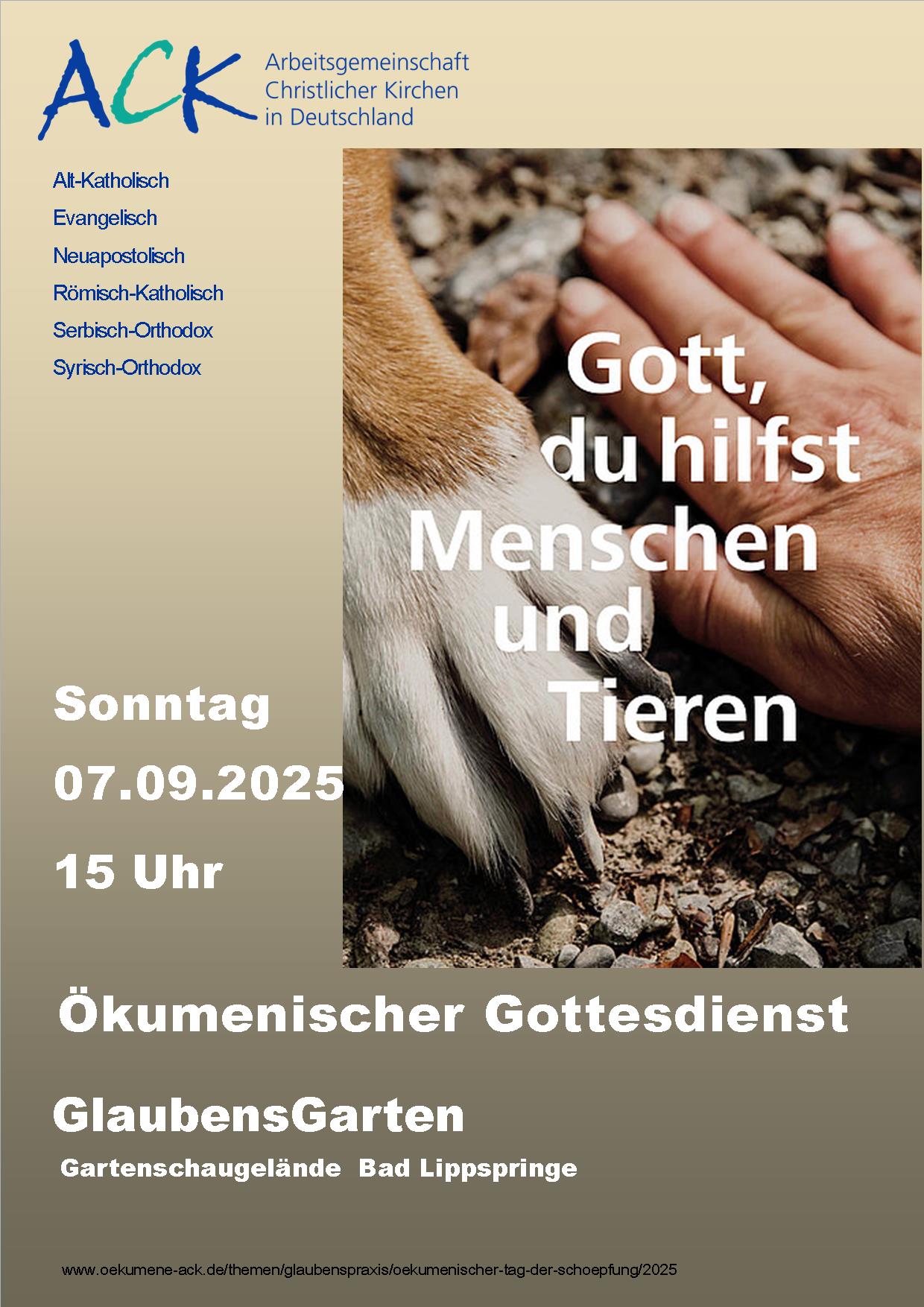 Gott du hilfst Menschen und Tieren