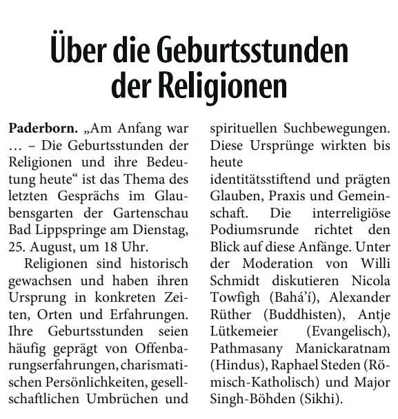 Ankündigung des Gartengesprächs Nr. 4